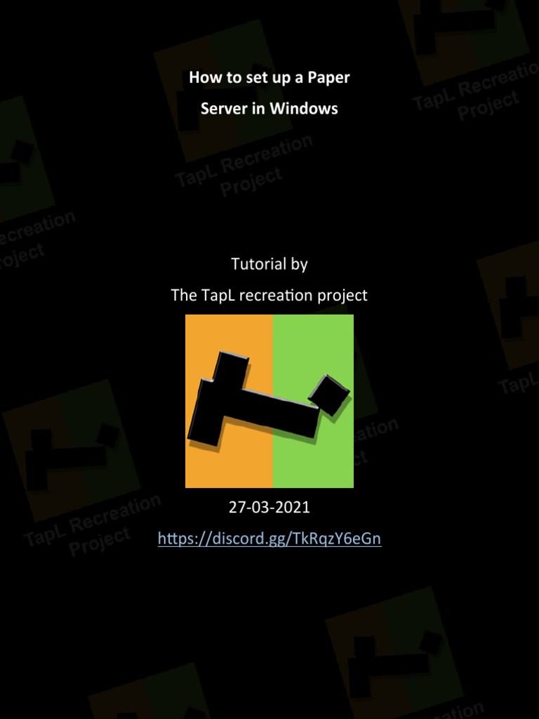 Setting Up a Paper Server on Windows | PDF | Computer File | Minecraft