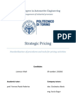 Strategic Pricing: Master Degree in Automotive Engineering