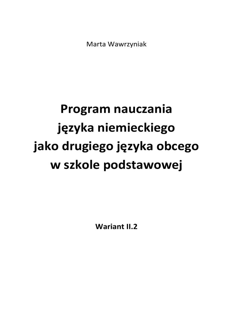 Program Nauczania II.2 Maximal | PDF