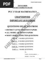 PUC I Year MATHEMATICS Chapterwise Imp Questions-1