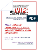 Title-: Rise of Domestic Violence Against Women Amid Lockdown