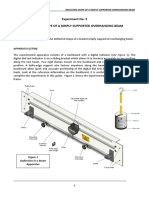 Experiment No. 3 Deflected Shape of A Simply Supported Overhanging Beam