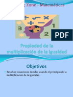 Propiedad de La Multiplicación de La Igualdad