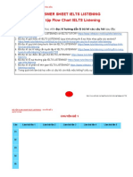 ANSWER SHEET IELTS LISTENING - BÀI TẬP FLOW CHART IELTS LISTENING