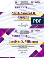 Certificatesofappreciation for Inset2022