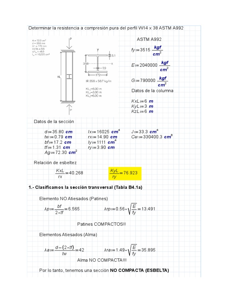 Ejercicio 2 Compresion | PDF | Pandeo | Ingeniero civil