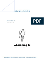 Listening Skills: Prof. Papiya de