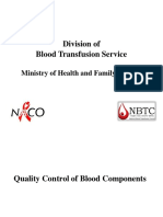 Division of Blood Transfusion Service: Ministry of Health and Family Welfare