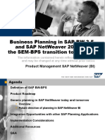 Business Planning in Sap BW 3.5 and Sap Netweaver 2004S The Sem Bps Transition To BW Bps