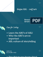 Basic Asl - Culture