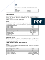 EVALUACIÓN TANQUE DE DESTILADO