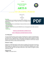 Arts 8: Fourth Grading Period