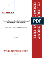 Workingpaper Series: Financialization, Deindustrialization and Instability in Latin America