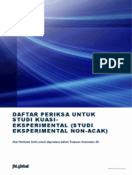 Checklist For Quasi-Experimental Appraisal Tool