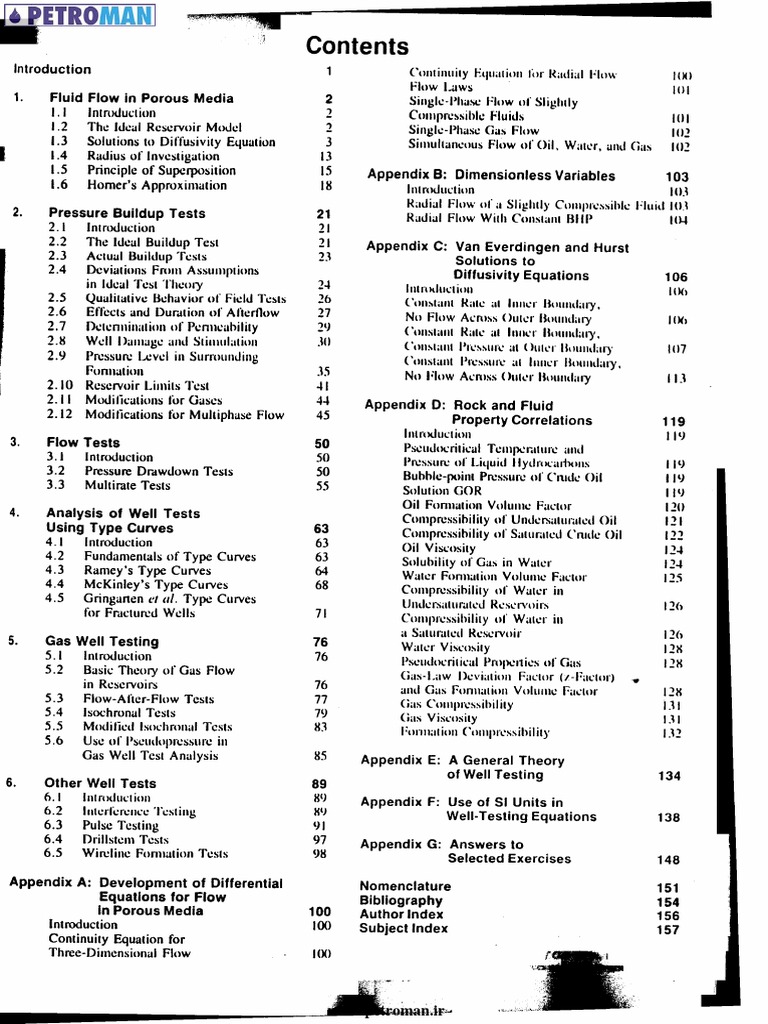 Well Testing Fundamentals and Analysis | PDF | Porosity | Fluid Mechanics