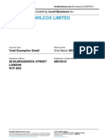 Cowling & Wilcox Limited: Annual Accounts Provided by Level Business For