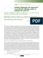 Reequilíbrio Econômico-Financeiro em Concessões de Infraestrutura No Brasil Pandemia Covid19