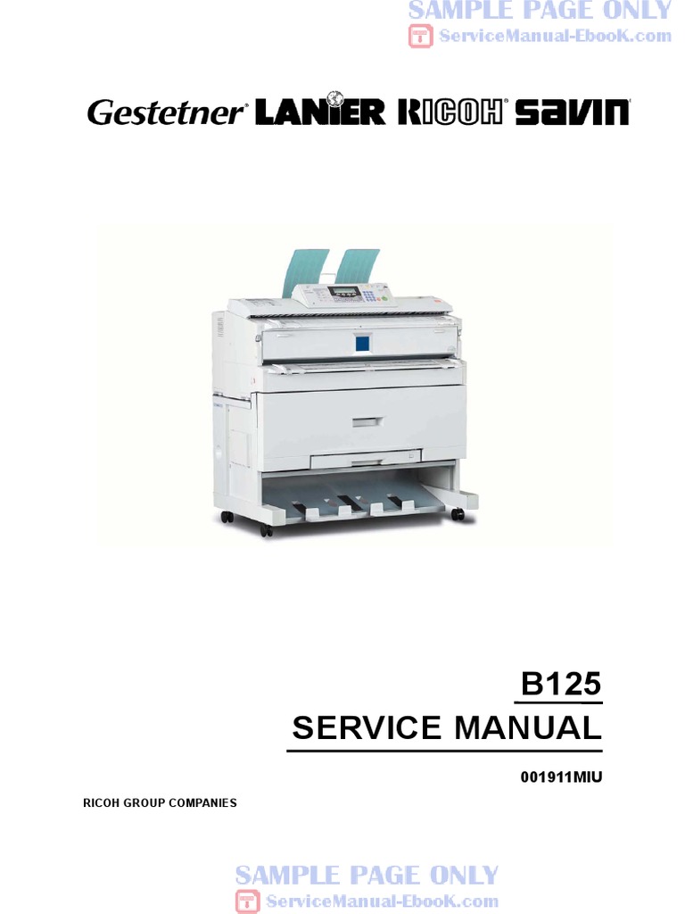 Ricoh Aficio 240w Service Manual Free | PDF | Image Scanner | Photocopier