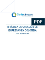 Informe Dinámica de Creación de Empresas 2021