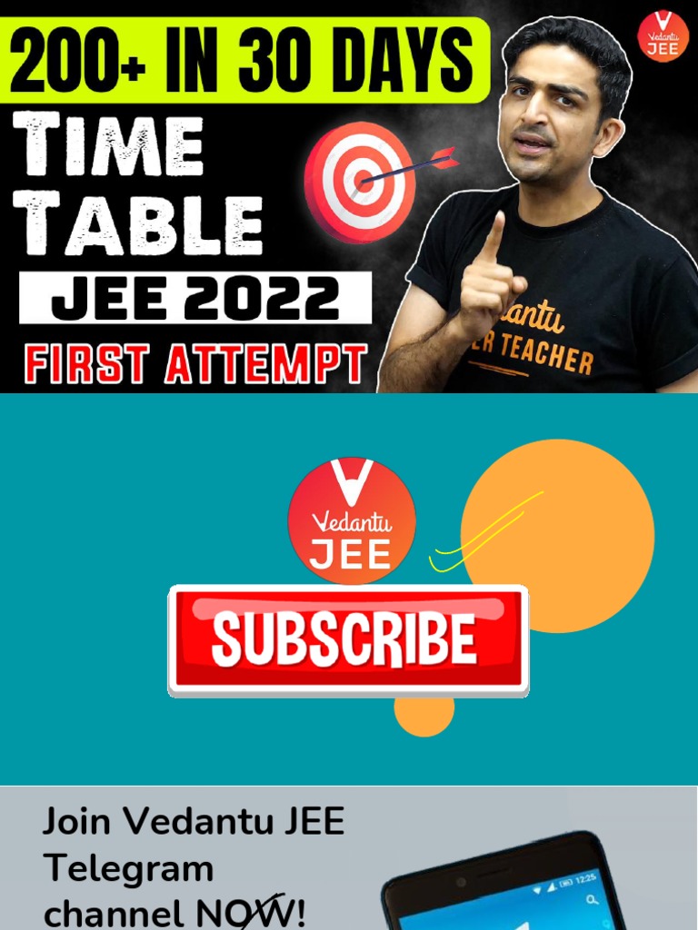 200+++in+30+days+ +Time+table+-+JEE+2022 | PDF | Chemistry | Physics