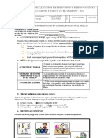 Formato Evaluación de Inducción y Reinducción en Seguridad y Salud en El Trabajo