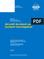 Aircraft Accident and Incident Investigation: International Standards and Recommended Practices