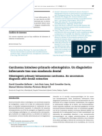 Carcinoma Intraóseo Primario Odontogénico. Un Diagnóstico Infrecuente Tras Una Exodoncia Dental