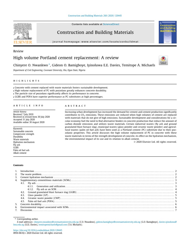 Sustainable Cement Alternatives | PDF | Concrete | Fly Ash