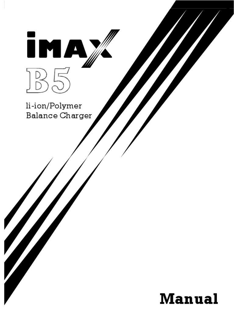 Imax B5 Manual | PDF | Battery Charger | Galvanic Cells