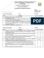 Ec8252 Electronic Devices: Answer All The Questions Part A (5 2 10) S.No Questions CO Po Pso
