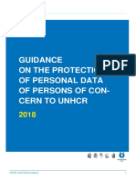 Guidance On The Protection of Personal Data of Persons of Concern To UNHCR