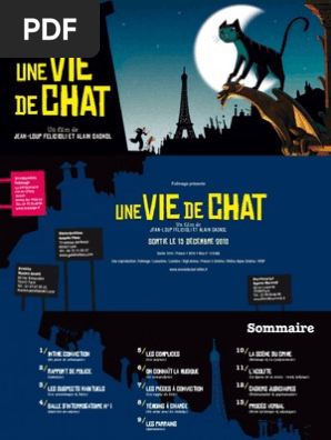 Dossier De Presse Une Vie De Chat Pdf Cinematographie Loisirs