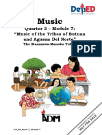 Music: Quarter 3 - Module 7: "Music of The Tribes of Butuan and Agusan Del Norte"