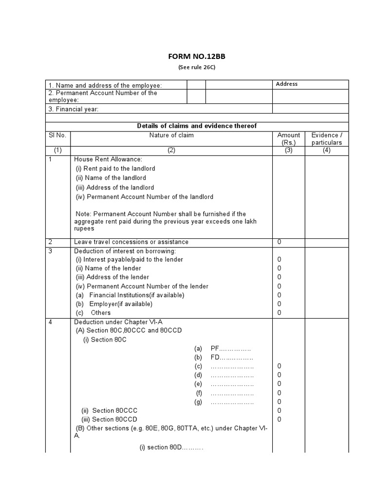 12BB Format | PDF