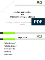Backup As A Service and Disaster Recovery As A Service