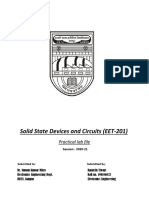 Solid State Devices and Circuits (EET-201) : Practical Lab File