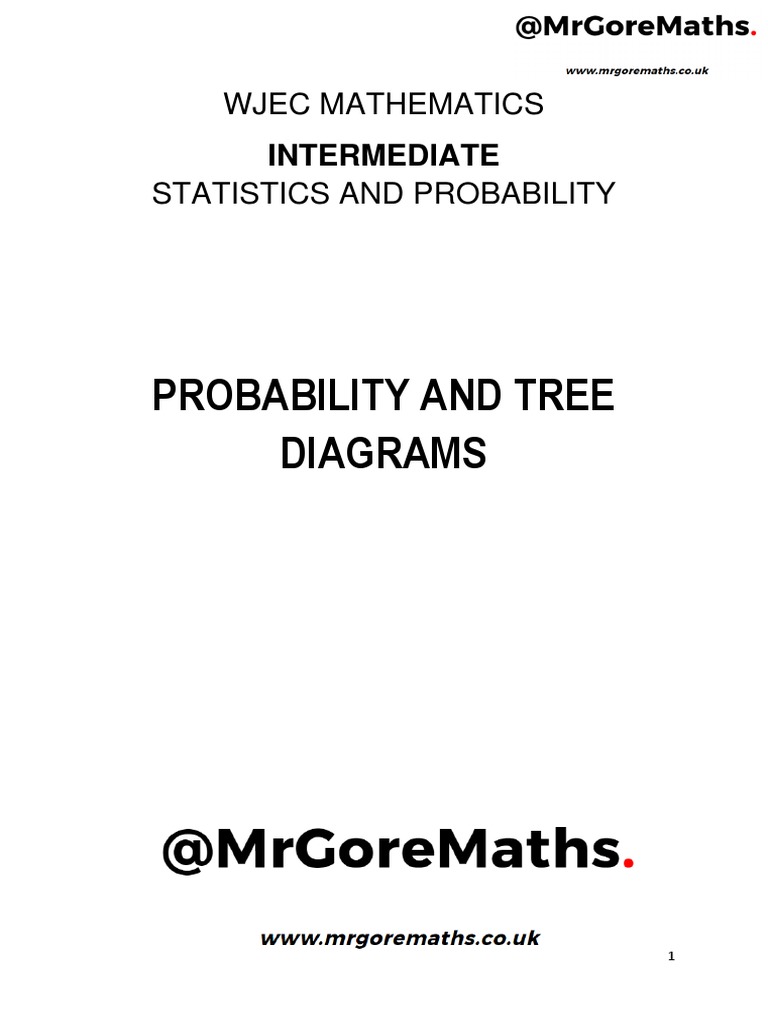 Wjec Mathematics Intermediate Probability And Tree Diagrams Pdf