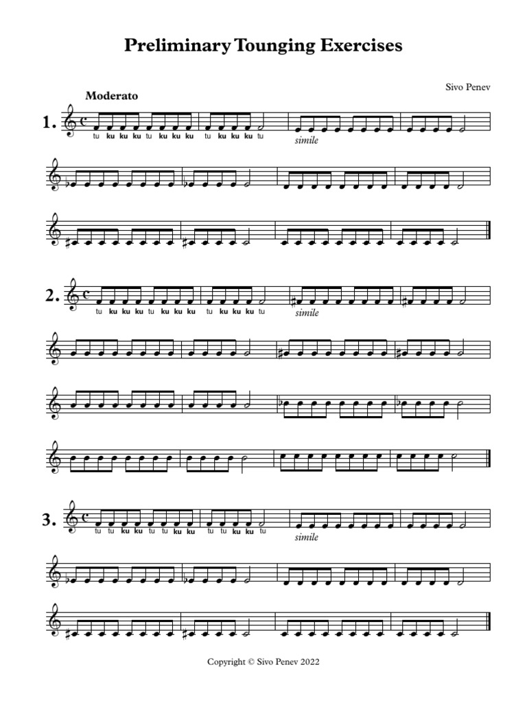 Tonguing Exercises For Trumpet PDF