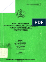 Hasil Penelitian Organisasi Kepercayaan Terhadap Tuhan Yang Maha Esa Di Jawa Timur