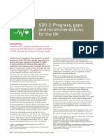 SDG 3: Progress, Gaps and Recommendations For The UK