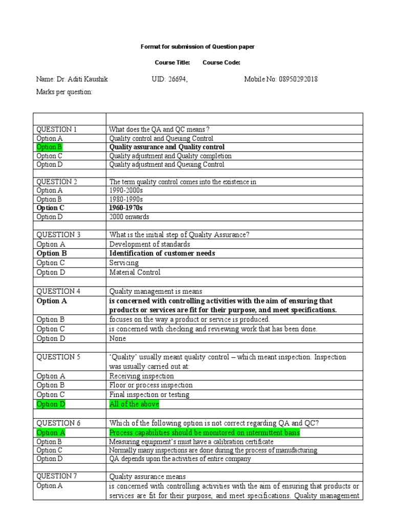 Pharmaceutical Analysis, MCQs PDF Quality Assurance Food And Drug