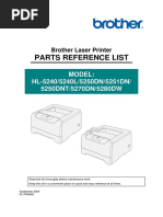 HL 2540-5240L 5250DN 5270DN Part List