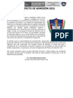 Prospecto Admision 2021 - Iesppp