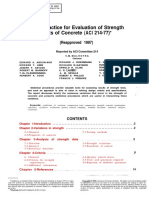 Recommended Practice For Evaluation of Strength Test Results of Concrete (ACI 214-77)