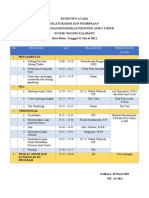 Rundown Acara Kepala Dinas