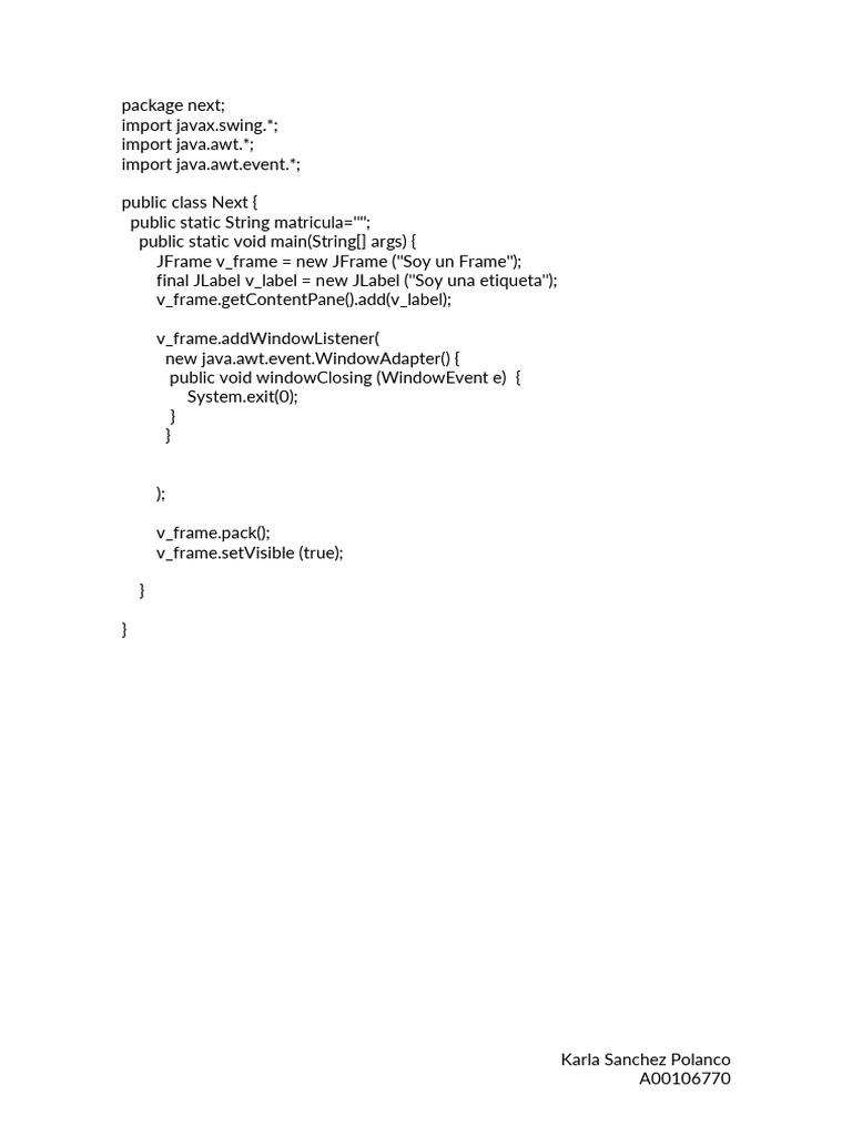 Java Swing Simple GUI Example | PDF