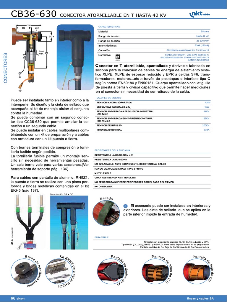 Informacion de Terminales de MT y Empalmes CB 36-630 | PDF
