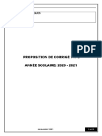 Proposition de Corrigé Type ANNÉE SCOLAIRE: 2020 - 2021: Matière: Mathématiques Serie: C, E