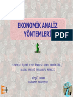 Ekonomik Analiz Yöntemleri