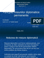 Func+úiile Misiunilor Diplomatice